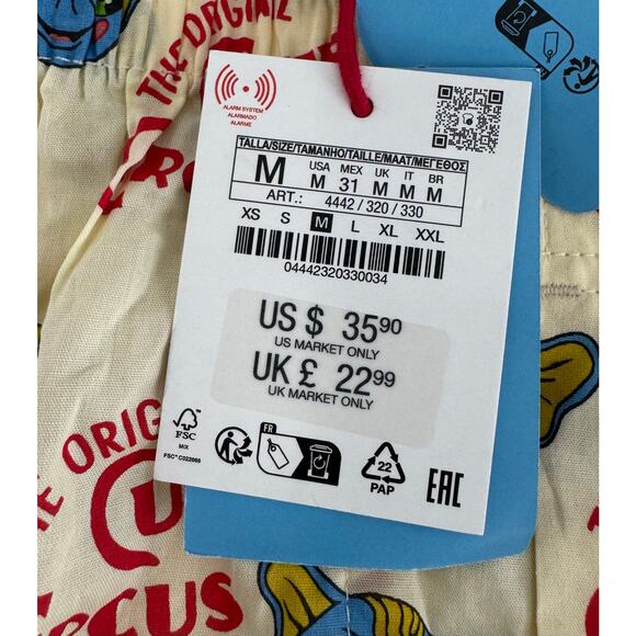 Rare NEW High Quality ZARA x Harry Lambert Poplin Boxer Shorts Cutie Circus Med - Picture 4 of 5